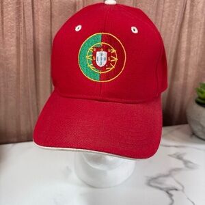 Red Cap with embroidered Portugal flag